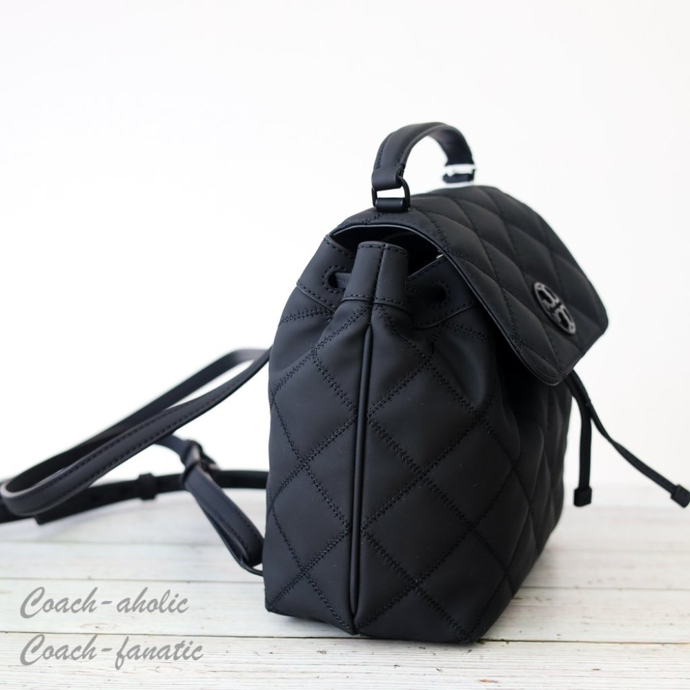 NWT Tory Burch Willa Backpack in Matte Black 145276 - Picture 5 of 11